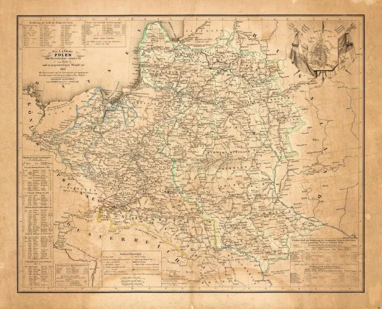 Das Land der Polen vor seiner ersten Theilung von1772 und im gegenwärtigen Stande seit 1815,