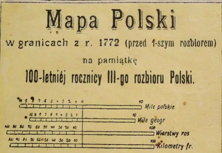Mapa Polski w granicach z. r. 1772...