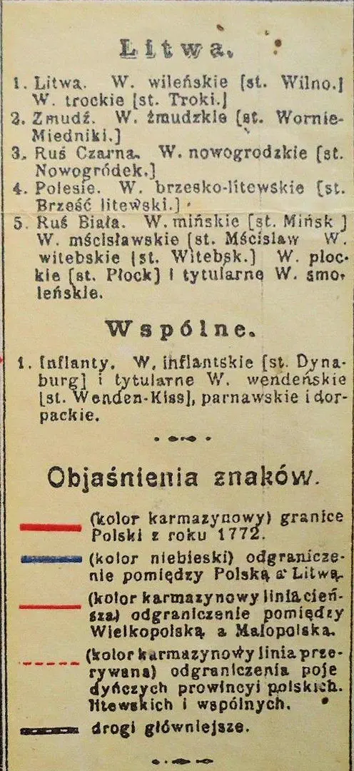 Mapa Polski w granicach z. r. 1772...