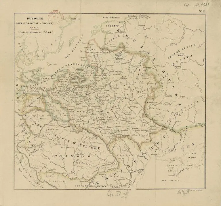 POLOGNE SOUS STANISLAV AUGUSTE en 1770.