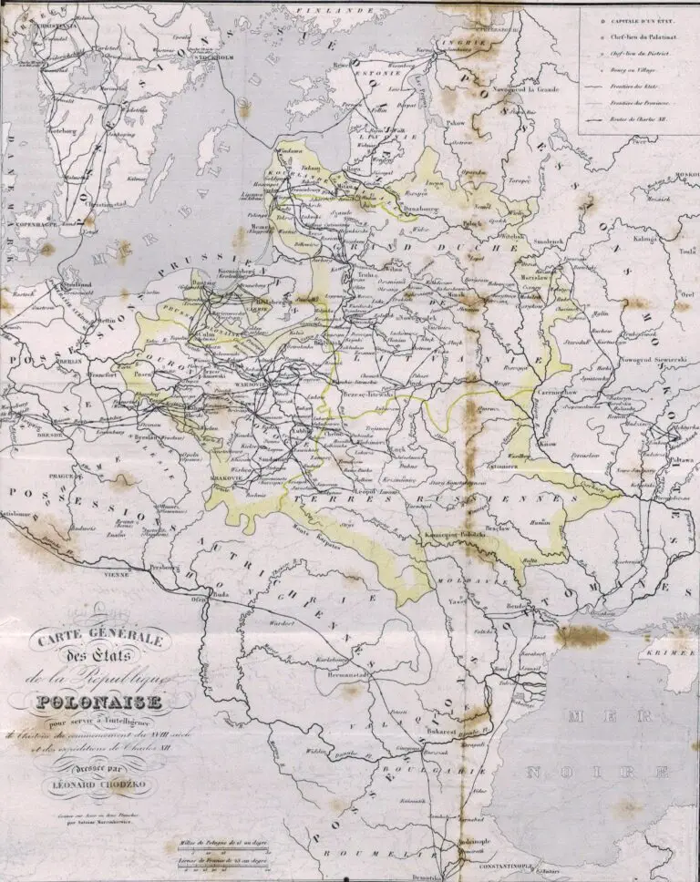 Carte Generale des Etats de la Republique   Polonaise...et des expeditions Charles XII,