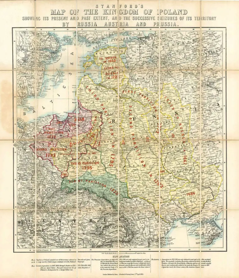 Map of the Kingdom of Poland, Showing its Present and Past Extent...