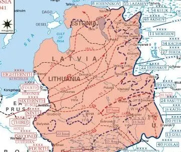 German invasion of the Baltics and Russia