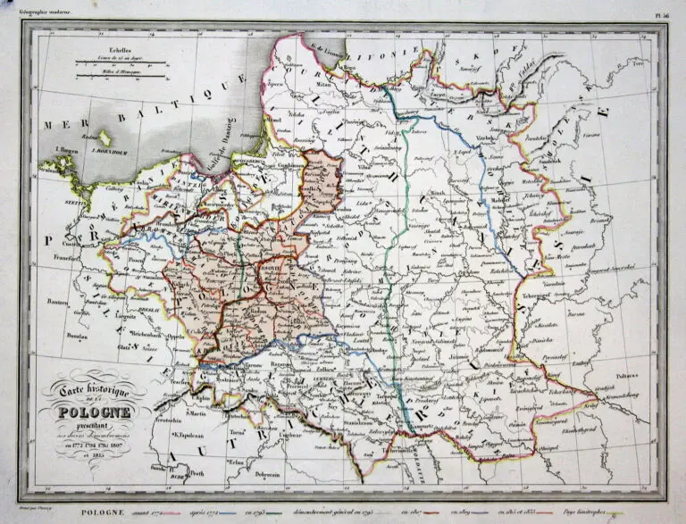 Carte historique de la Pologne presentant ses divers demembremens,