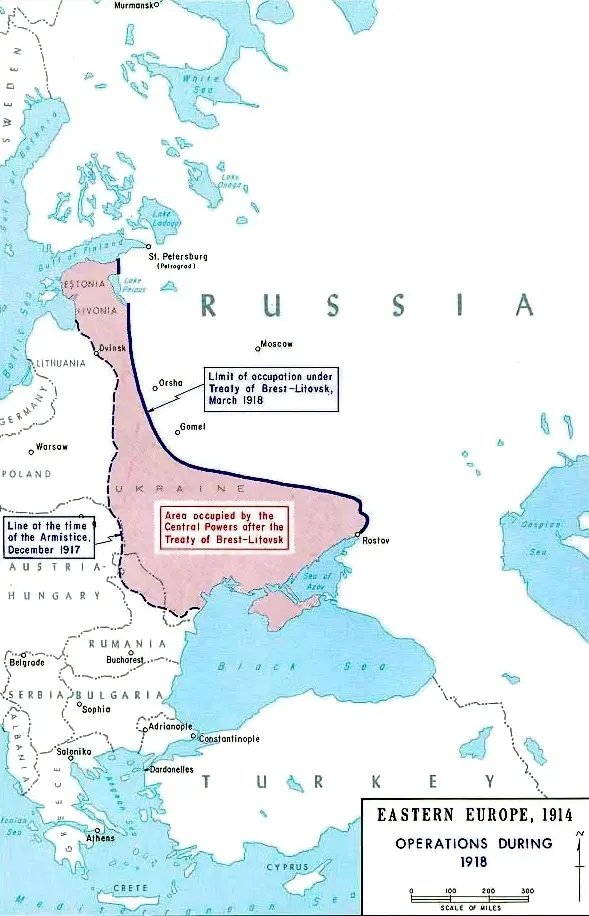 Eastern Europe: 1914. Operations during 1918