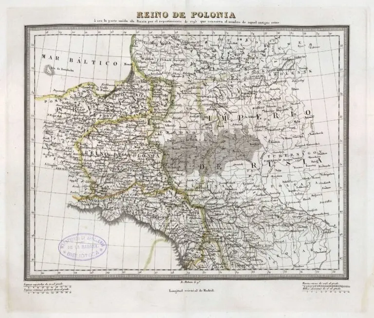 Reino de Polonia ó sea la parte unida a la Rusia...