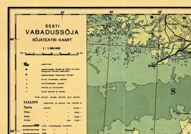 Eesti Eesti VABADUSSÕJA Sõjateatri Kaart