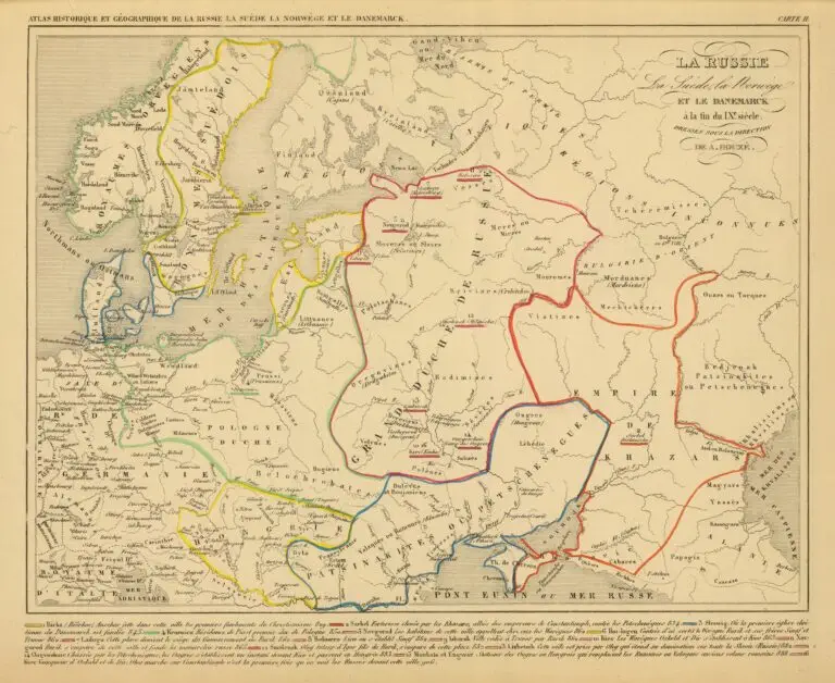 La Russie, Suede, Norwege, Danemarck a la fin du IXe. siecle,