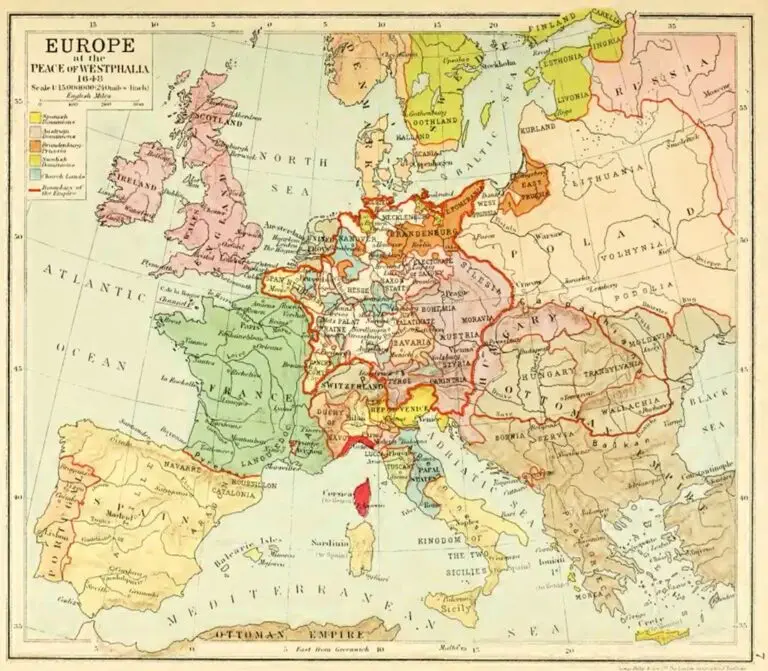 Europe at the Peace of Westphalia, 1648,