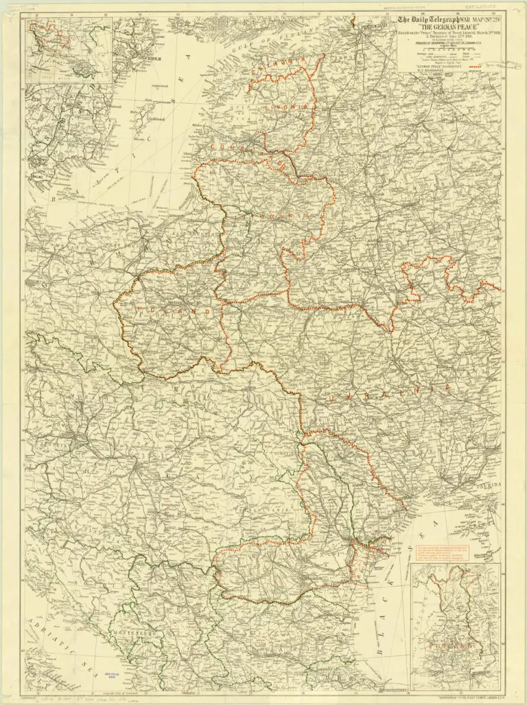 The Daily Telegraph War Map (No 29),