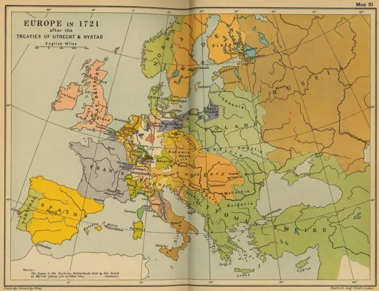 Europe in 1721,