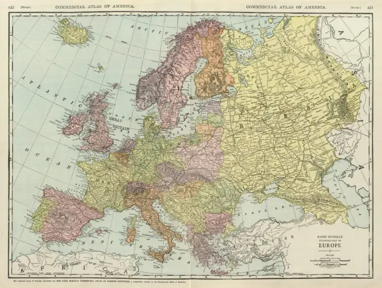 Rand McNally Standard Map of Europe,