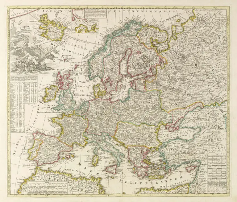 Europæ in Tabula Geographica Deliniato,