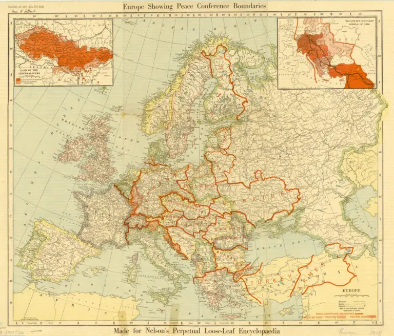 Europe showing peace conference boundaries,