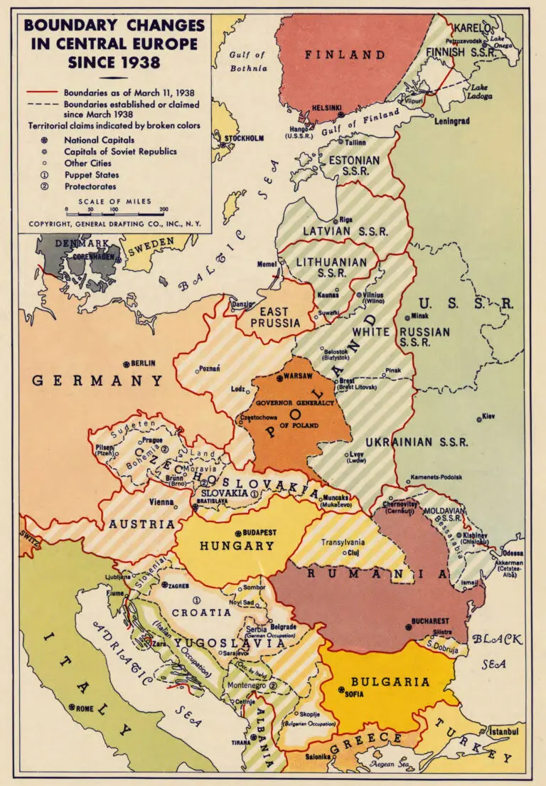 Boundary changes in Central Europe since [March] 1938,