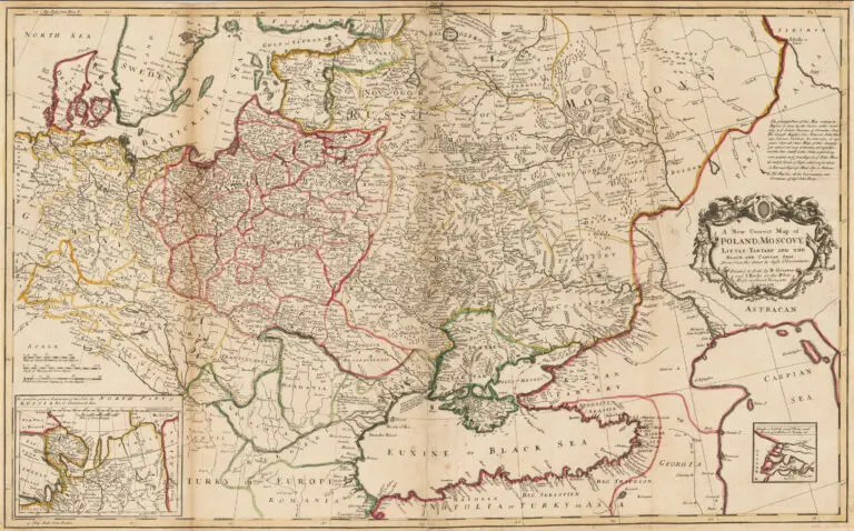 A New Correct Map of Poland, Moscovy, Little Tartary and the Black and Caspian Seas,