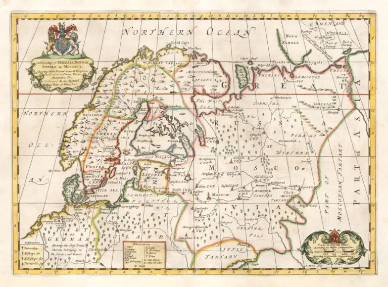 A New Map of Denmark, Norway, Sweden & Moscovy..,