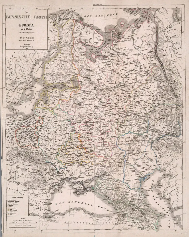 Das Russische Reich in Europa in 4 Blättern,
