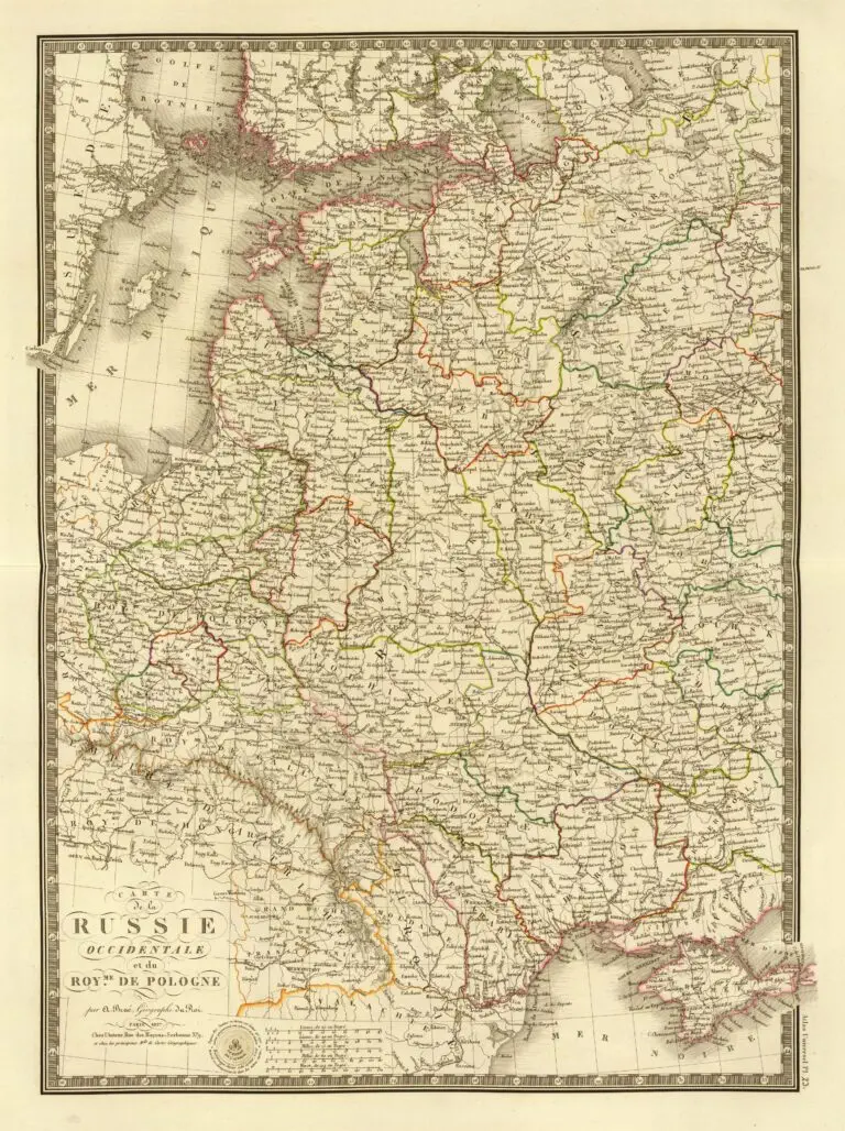 Carte de la Russie Occidentale et du Roy.me de Pologne,