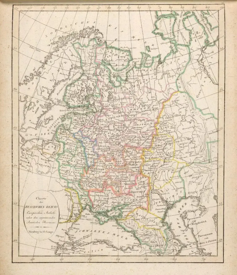 Charte des Russischen Reichs, Europaischen Antheils...