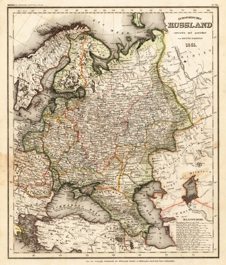 Europaeisches Russland - entworfen und gezeichnet vom Hauptm. Radefeld. 1851,