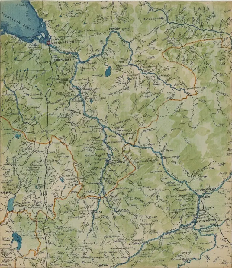 Carte des Voies de Communication par Terre, par Eau, et par Fer de la Russie d