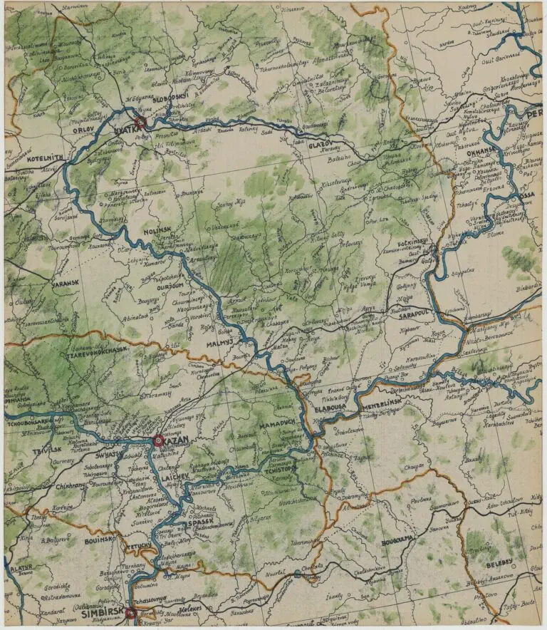 Carte des Voies de Communication par Terre, par Eau, et par Fer de la Russie d