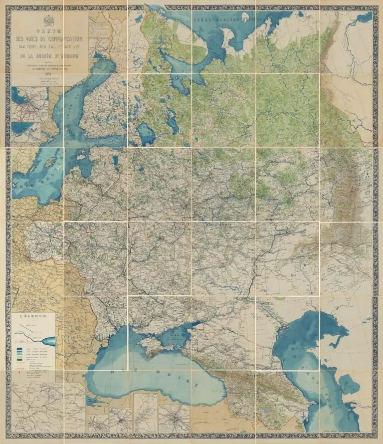 Carte des Voies de Communication par Terre, par Eau, et par Fer de la Russie d