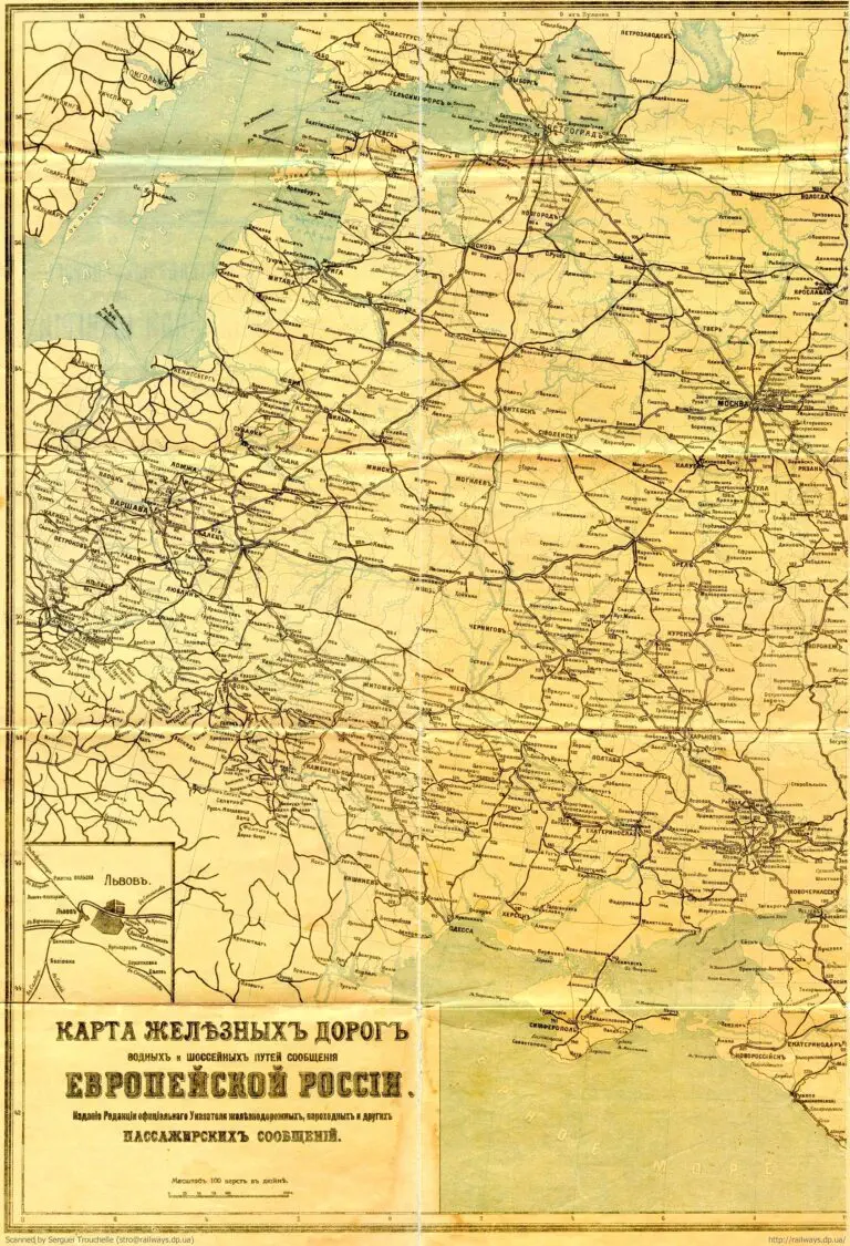 Railway Map, European Russia