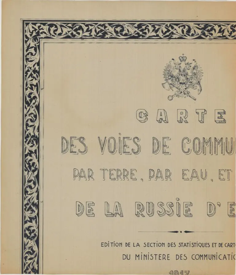 Carte des Voies de Communication par Terre, par Eau, et par Fer de la Russie d