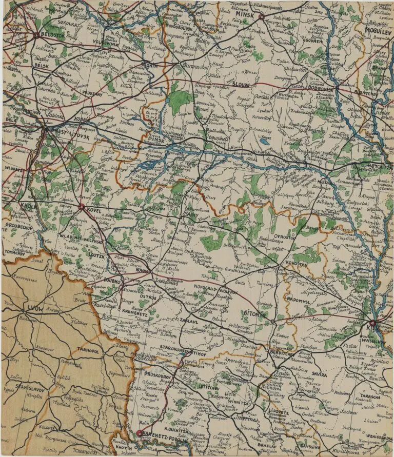 Carte des Voies de Communication par Terre, par Eau, et par Fer de la Russie d