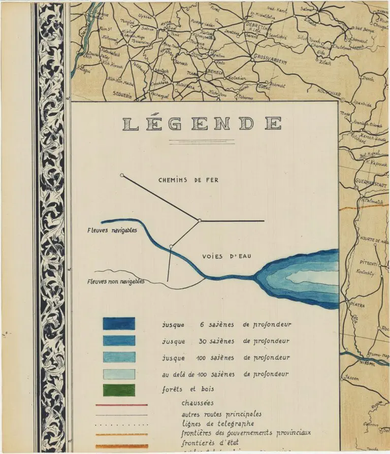 Carte des Voies de Communication par Terre, par Eau, et par Fer de la Russie d