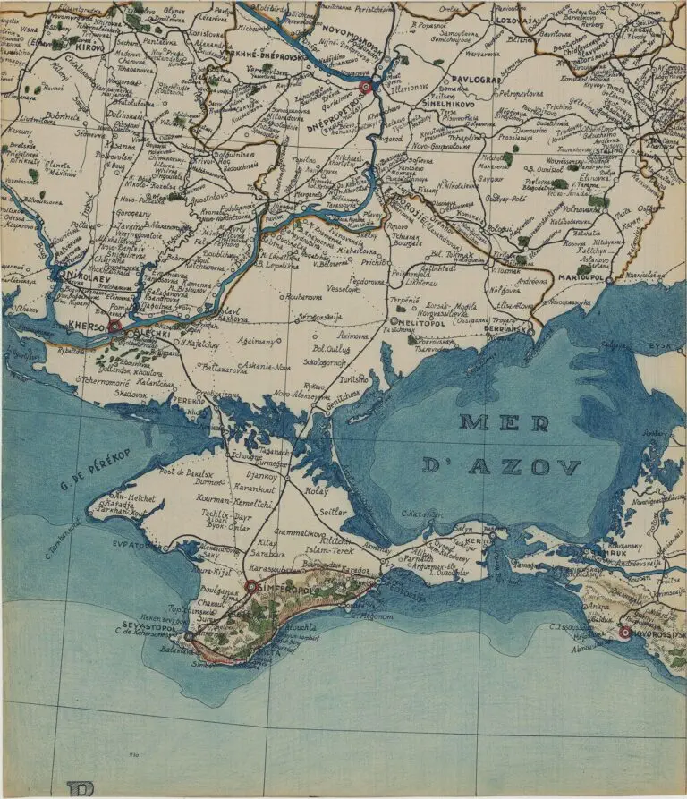 Carte des Voies de Communication par Terre, par Eau, et par Fer de la Russie d