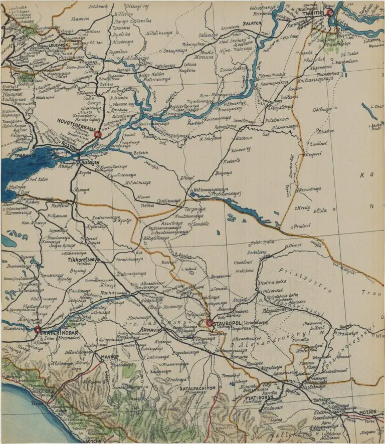 Carte des Voies de Communication par Terre, par Eau, et par Fer de la Russie d