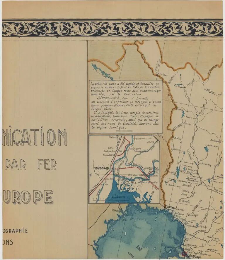 Carte des Voies de Communication par Terre, par Eau, et par Fer de la Russie d