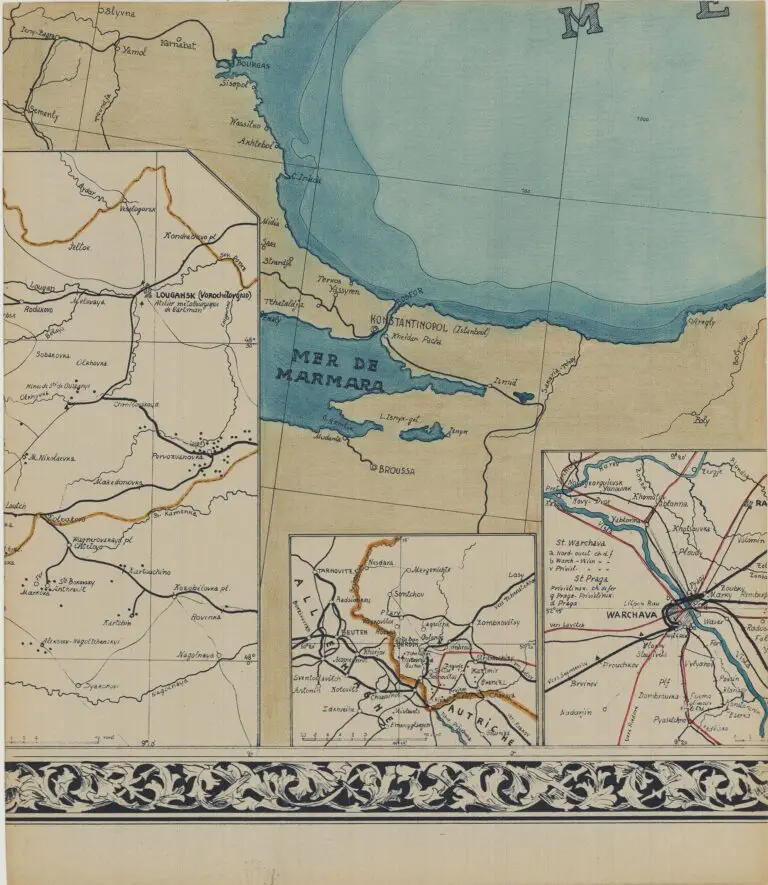 Carte des Voies de Communication par Terre, par Eau, et par Fer de la Russie d