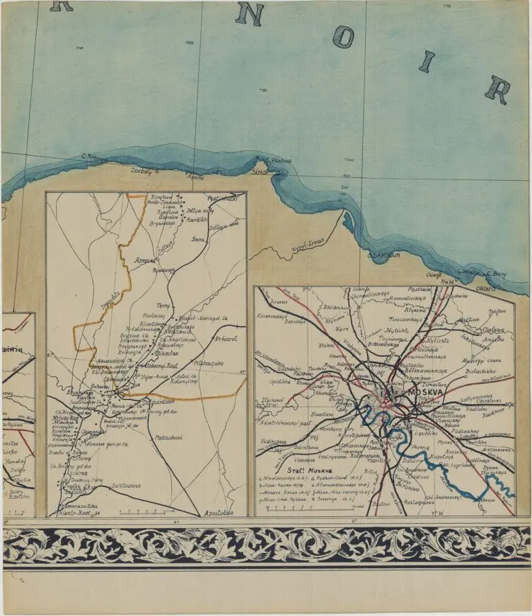 Carte des Voies de Communication par Terre, par Eau, et par Fer de la Russie d