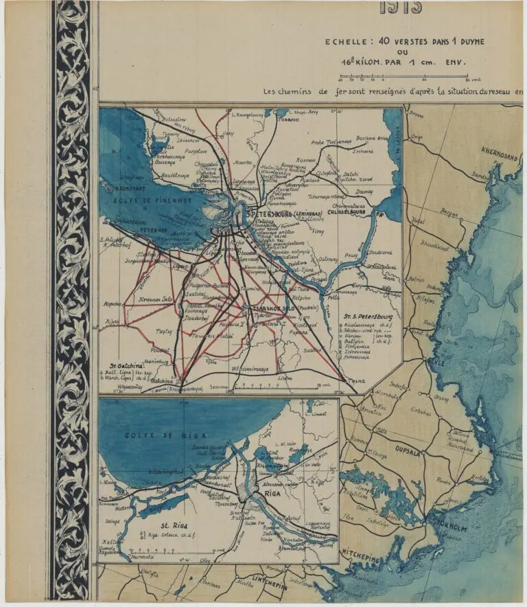 Carte des Voies de Communication par Terre, par Eau, et par Fer de la Russie d