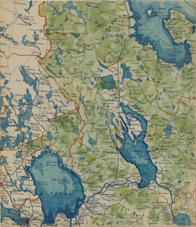 Carte des Voies de Communication par Terre, par Eau, et par Fer de la Russie d