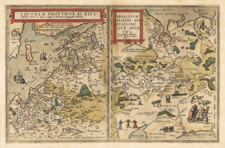LIVONIÆ PROVINCIAE...MOSCOVIÆ MAXIMI...
