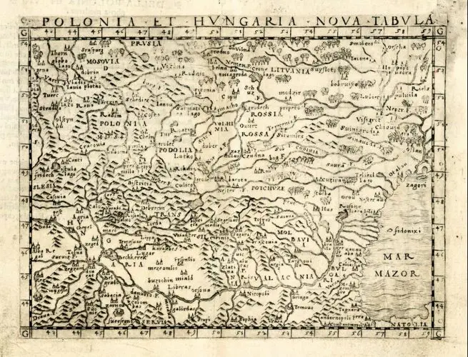 1548, Polonia et Hvngaria nova tabvla, www.raremaps.com