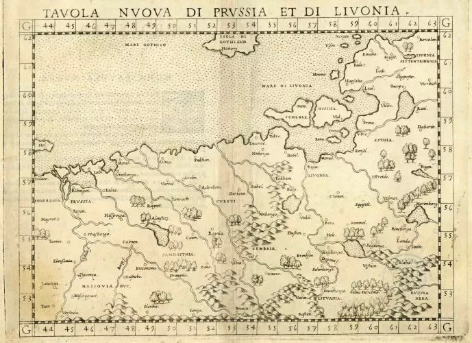 TAVOLA NVOVA DI PRVSSIA ET DI LIVONIA