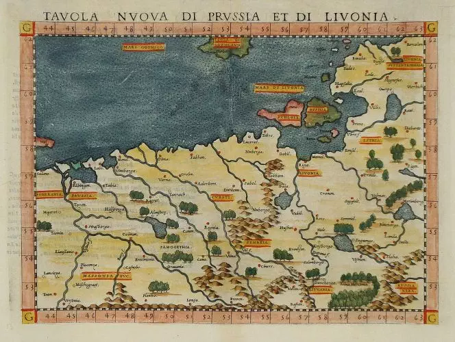 TAVOLA NVOVA DI PRVSSIA ET DI LIVONIA