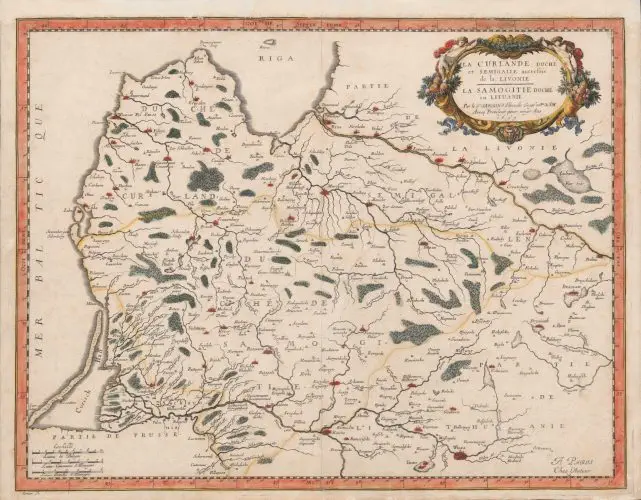 La Curlande duché et Semigalle autrefois de la Livonie, la Samogitie duché en Lituanie,