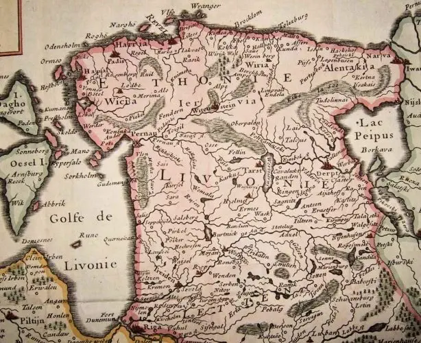 Carte de la Livonie ou Lifland,