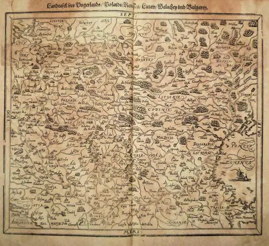 Landtafel des Ungerlands / Polands / Reussen / Littaw / Walachey und Bulgarey,